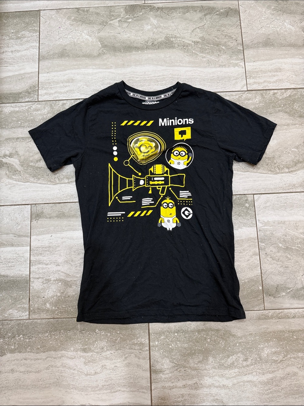 Minions Boys' Black Short Sleeve Graphic Tee